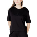 Schwarzes Baumwoll-T-Shirt von Armani Exchange