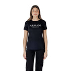 Schwarzes Baumwoll-T-Shirt von Armani Exchange