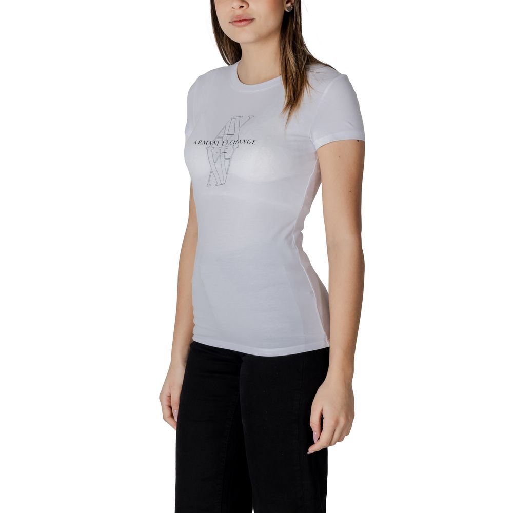 Armani Exchange Weißes Baumwoll-T-Shirt