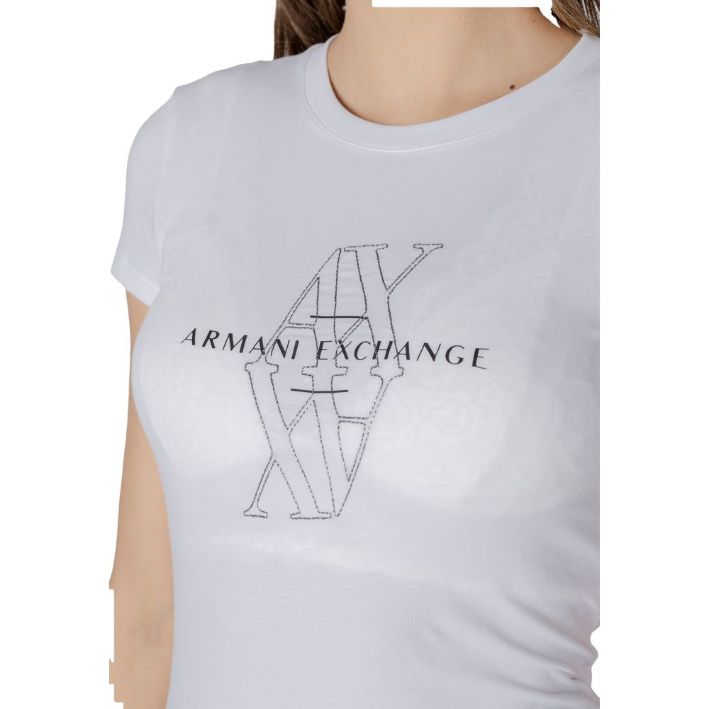 Armani Exchange Weißes Baumwoll-T-Shirt