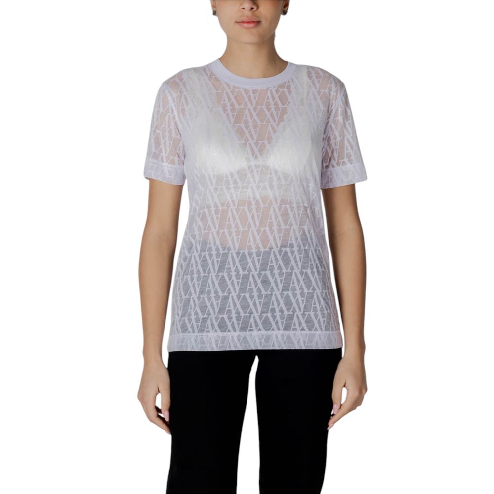 Armani Exchange Weißes Polyester-T-Shirt