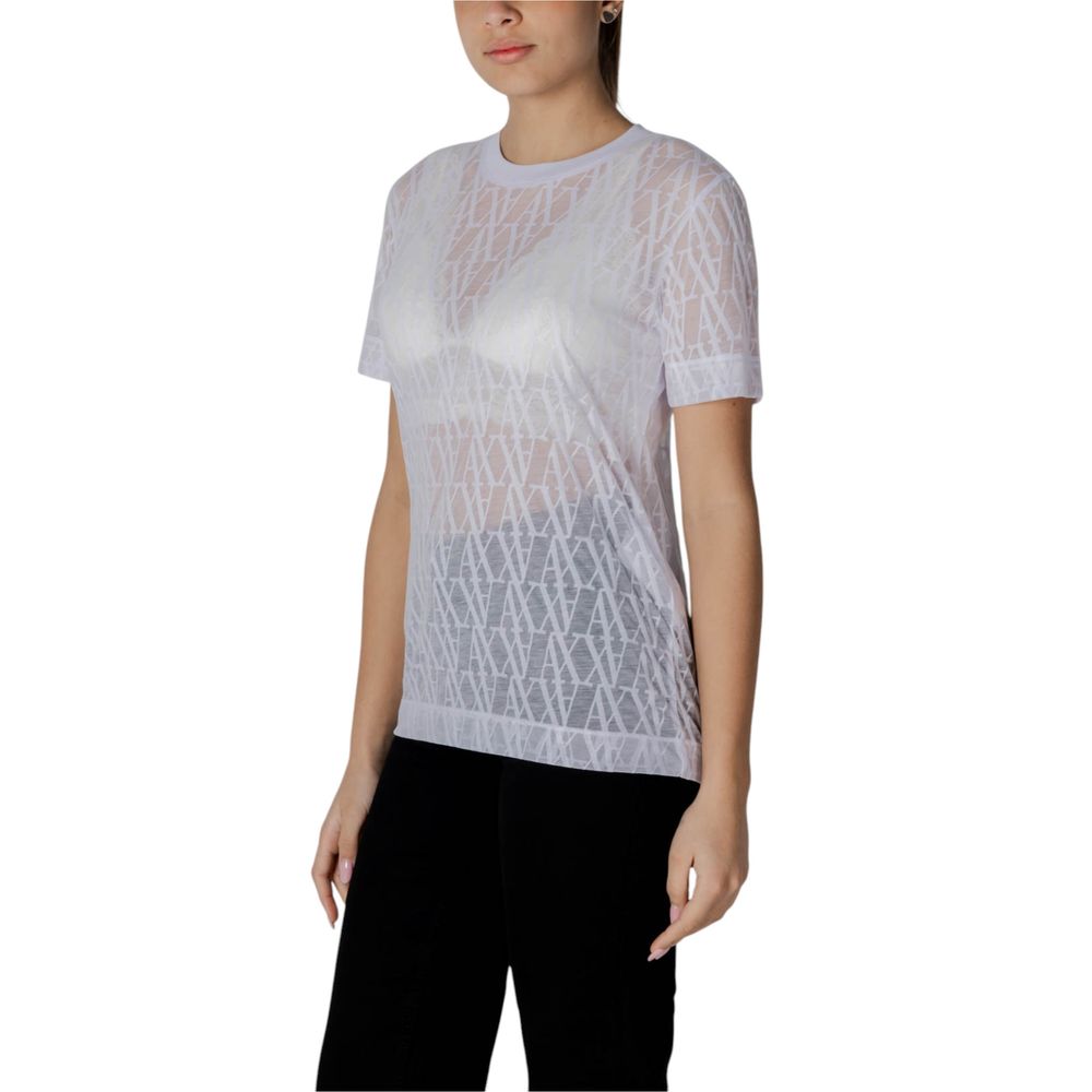 Armani Exchange Weißes Polyester-T-Shirt