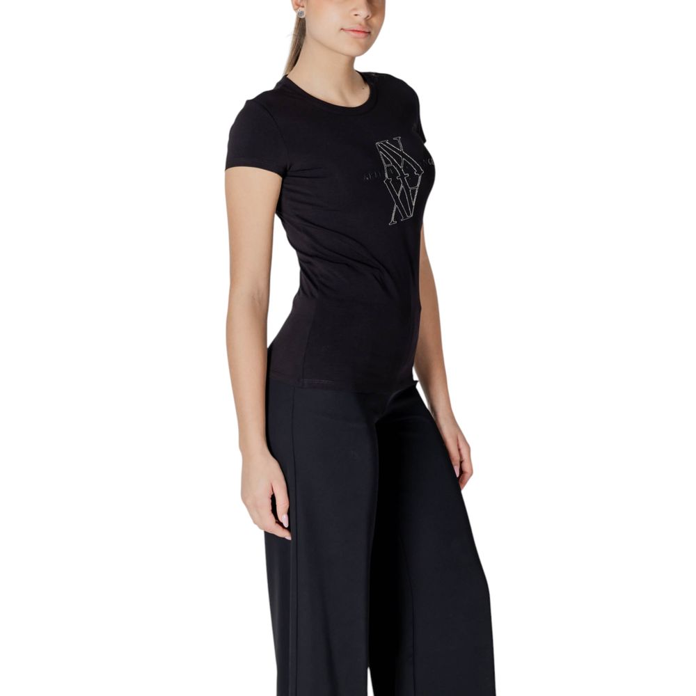 Schwarzes Baumwoll-T-Shirt von Armani Exchange