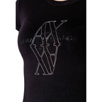 Schwarzes Baumwoll-T-Shirt von Armani Exchange