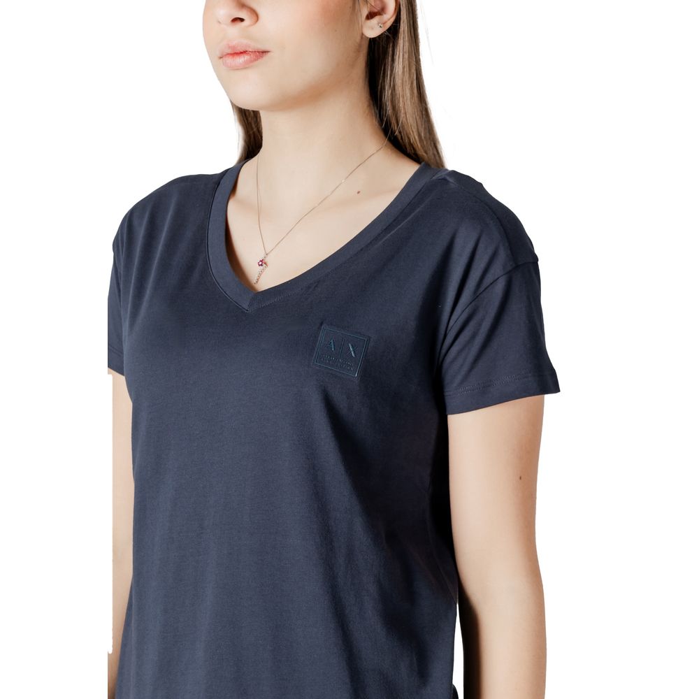 Armani Exchange blaues Baumwoll-T-Shirt