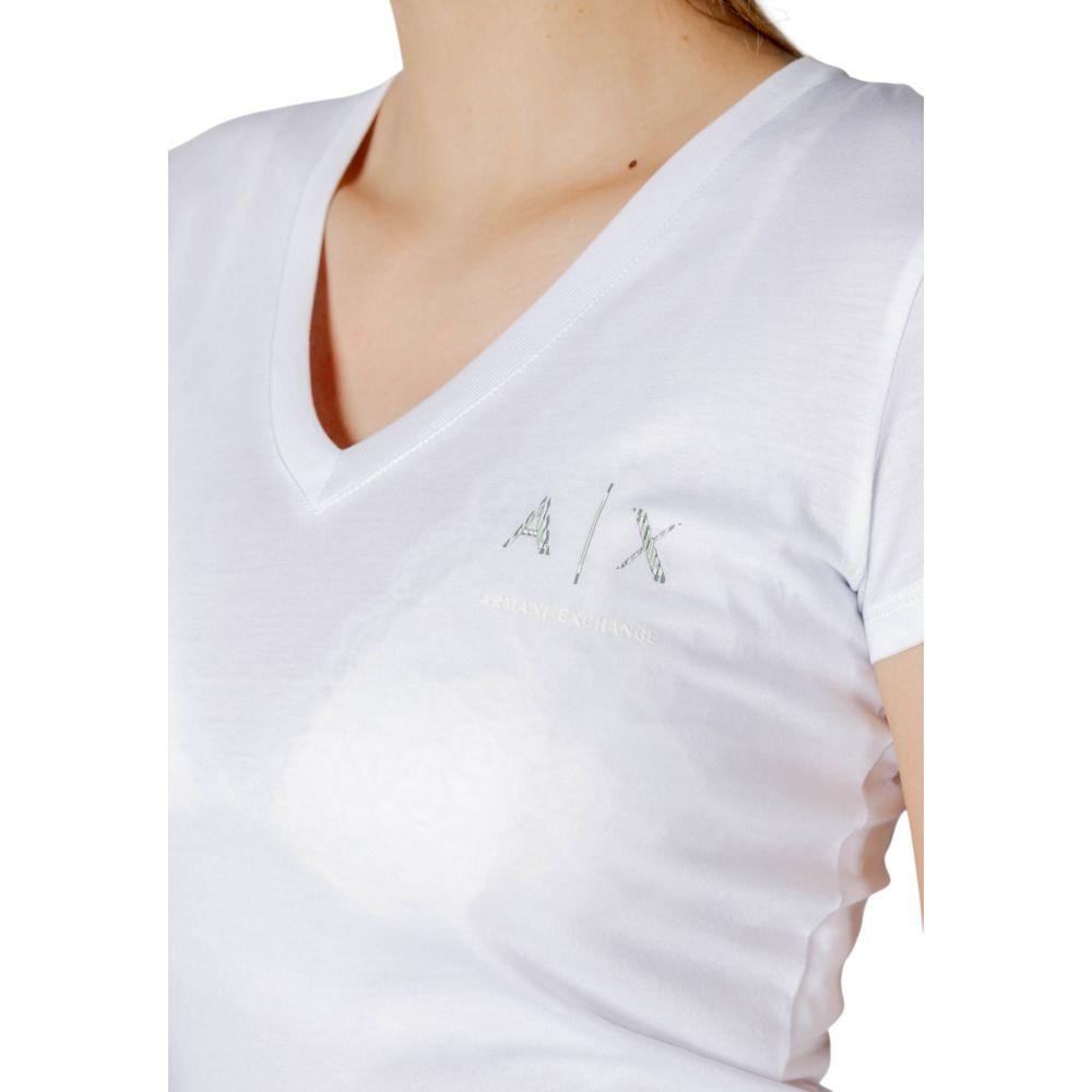 Armani Exchange Weißes Baumwoll-T-Shirt