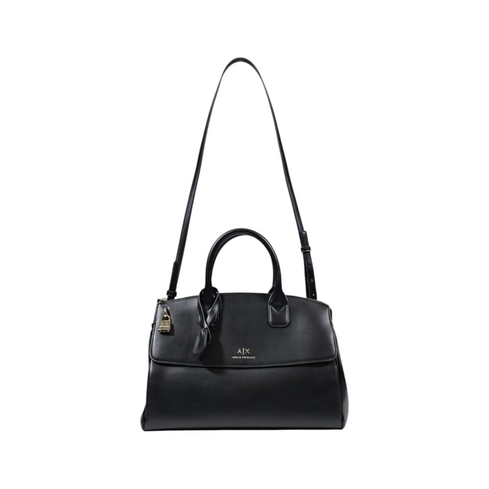 Bolsa Armani Exchange em poliéster preto