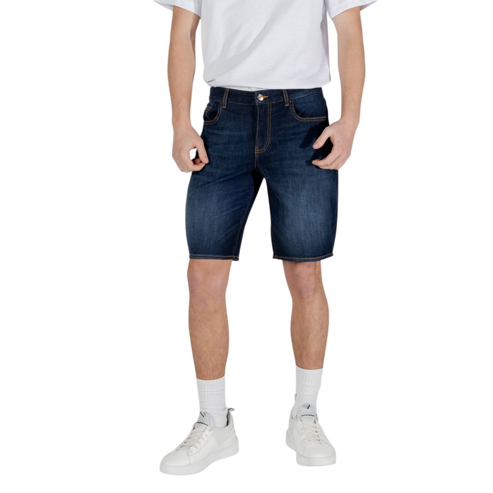 Bermudas de algodão azul da Armani Exchange