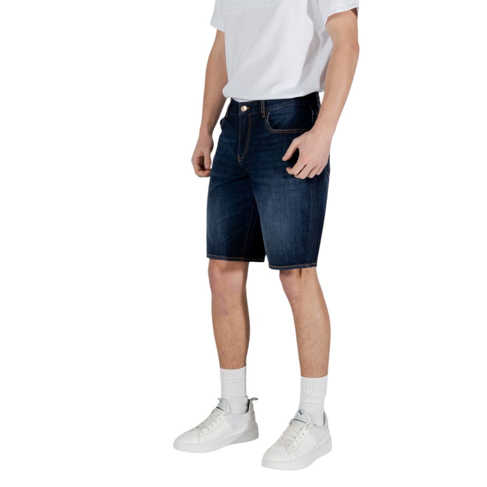 Bermudas de algodão azul da Armani Exchange