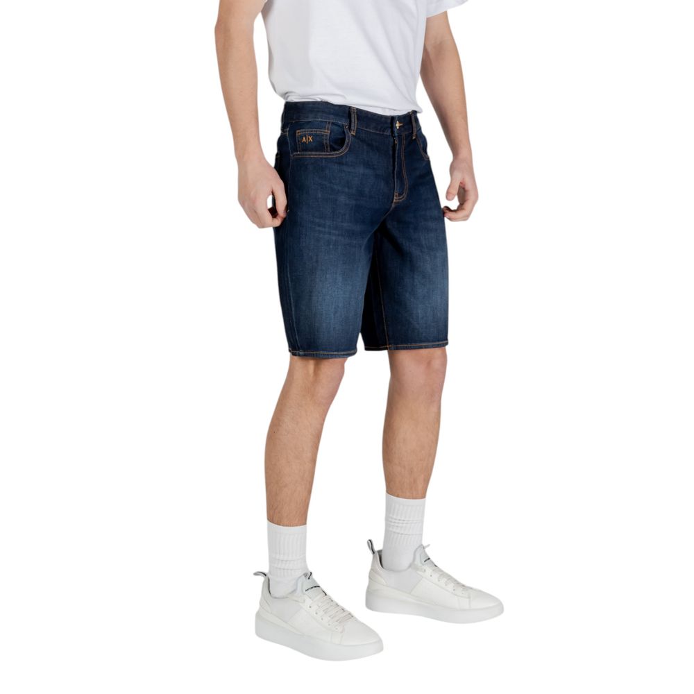 Bermudas de algodão azul da Armani Exchange