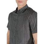 Armani Exchange Black Cotton Shortsleeve