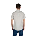 Camisa de manga curta Armani Exchange em algodão creme