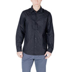 Camisa de algodão azul da Armani Exchange