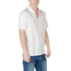 Polo branco em algodão da Armani Exchange