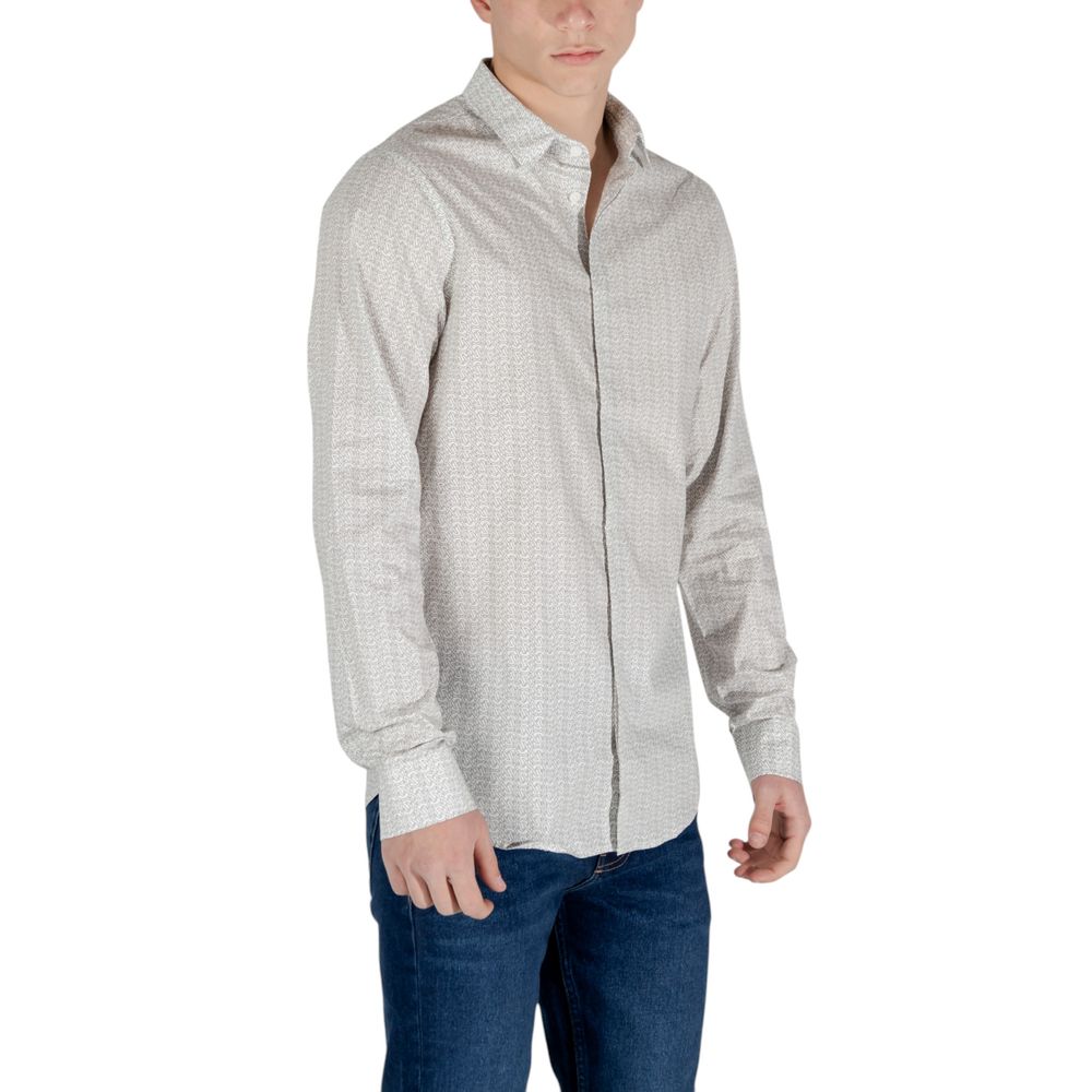 Camisa Armani Exchange em algodão creme