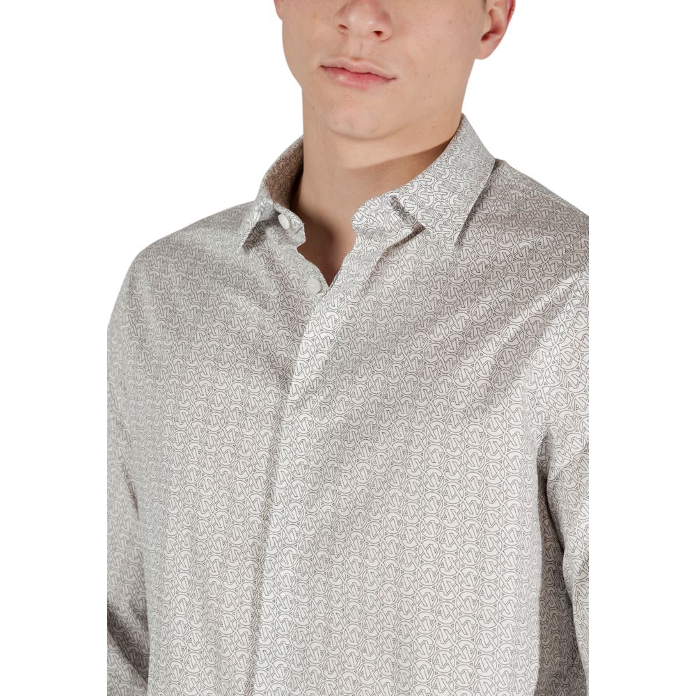 Camisa Armani Exchange em algodão creme
