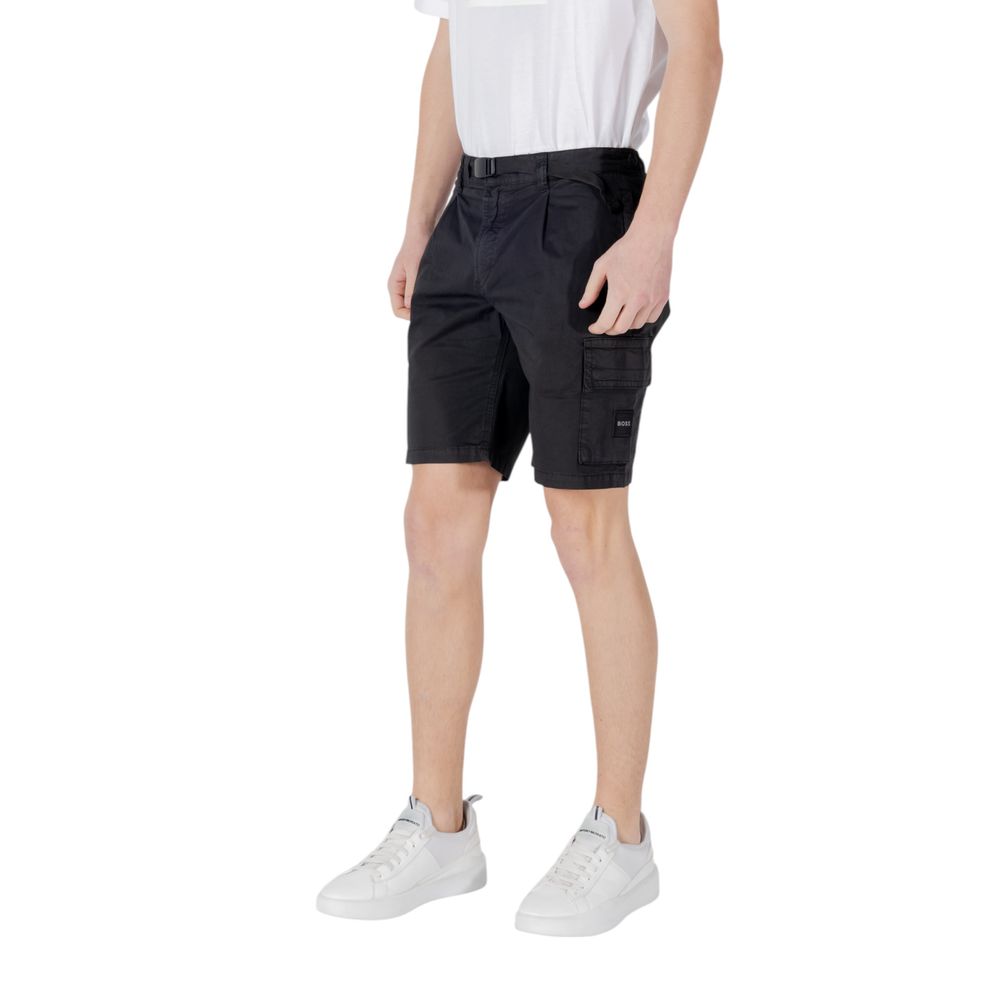 Bermudas de algodão preto Hugo Boss