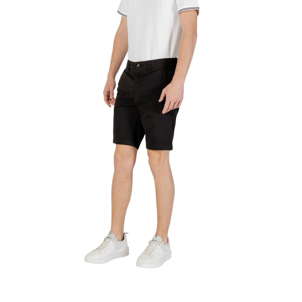 Bermudas de algodão preto Hugo Boss