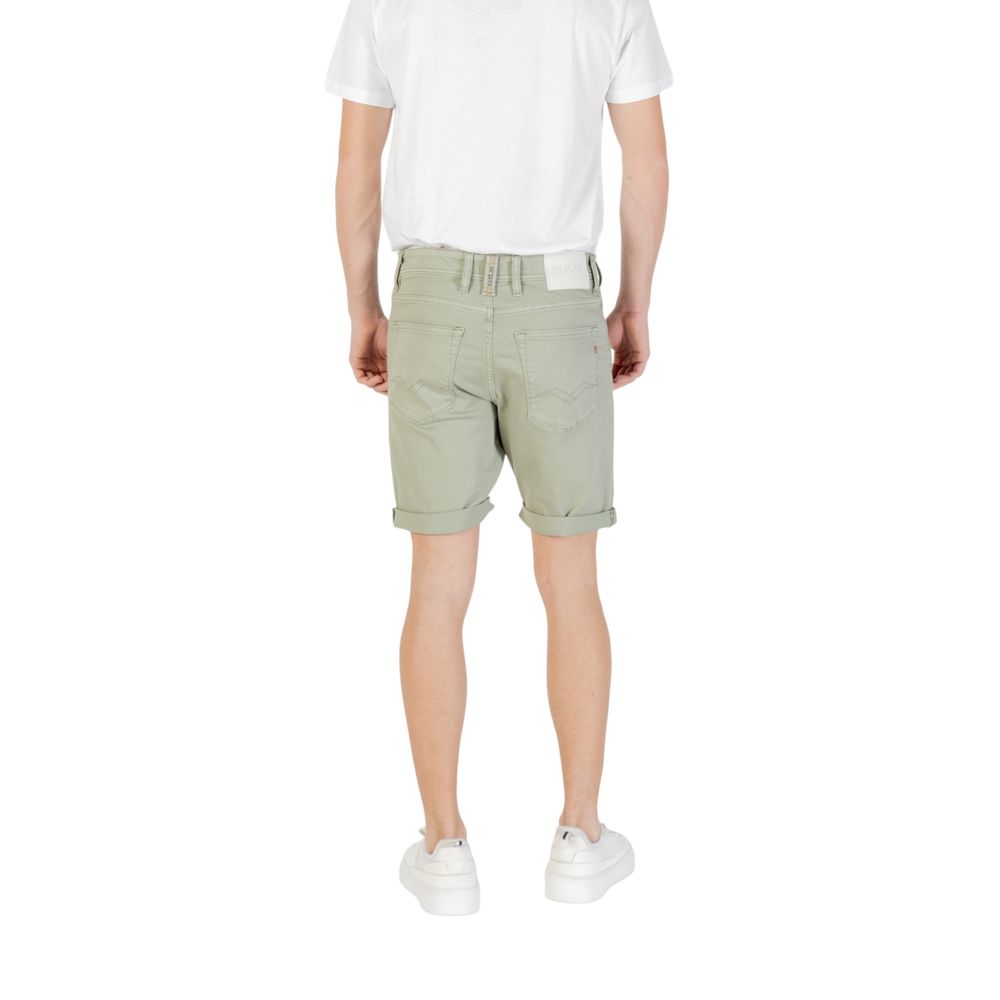 Bermudas de algodão verde Replay