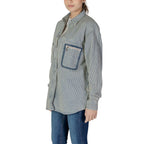 Replay Blaue Baumwollbluse