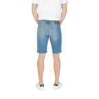 Jeckerson Light Blue Cotton Bermuda Shorts