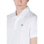 Emporio Armani Unterwäsche Weißes Baumwoll-Poloshirt