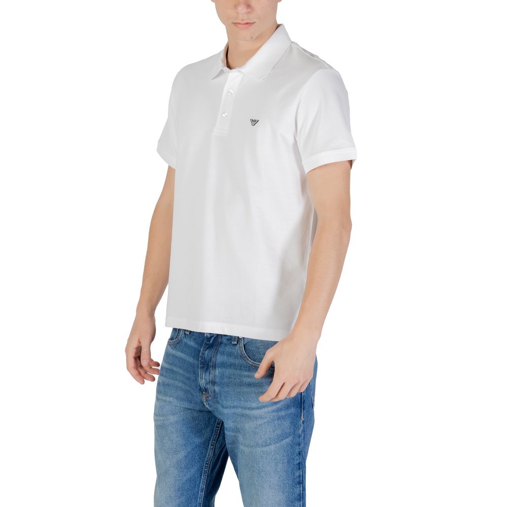 Emporio Armani Unterwäsche Weißes Baumwoll-Poloshirt