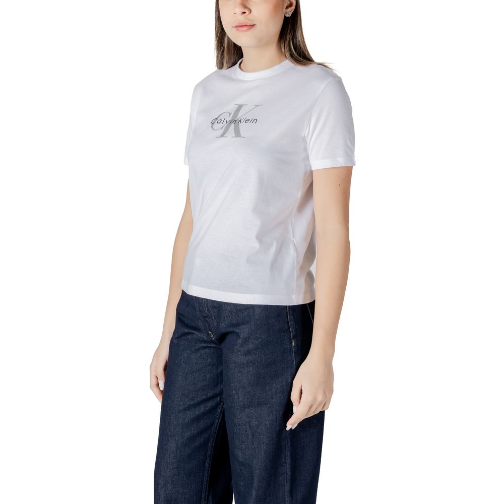 Weißes Baumwoll-T-Shirt von Calvin Klein Jeans