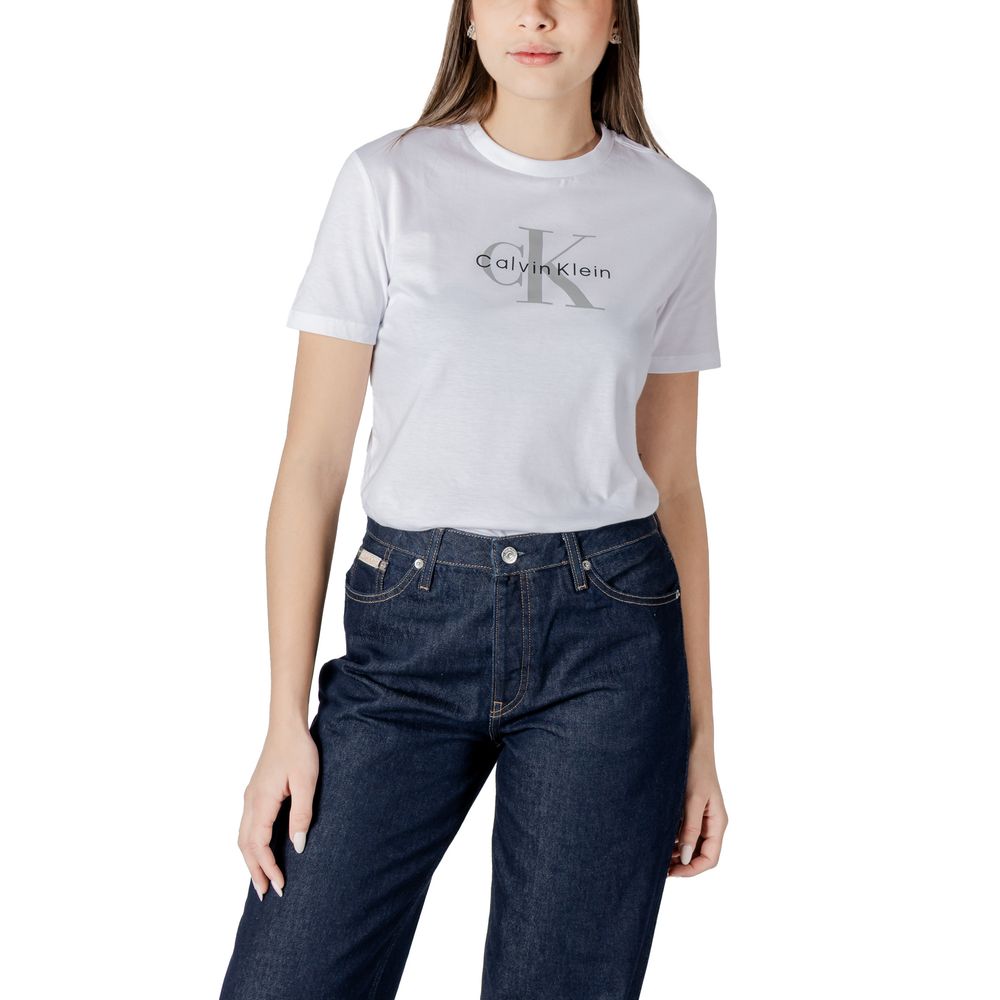 Weißes Baumwoll-T-Shirt von Calvin Klein Jeans