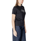 Schwarzes Baumwoll-T-Shirt von Calvin Klein Jeans