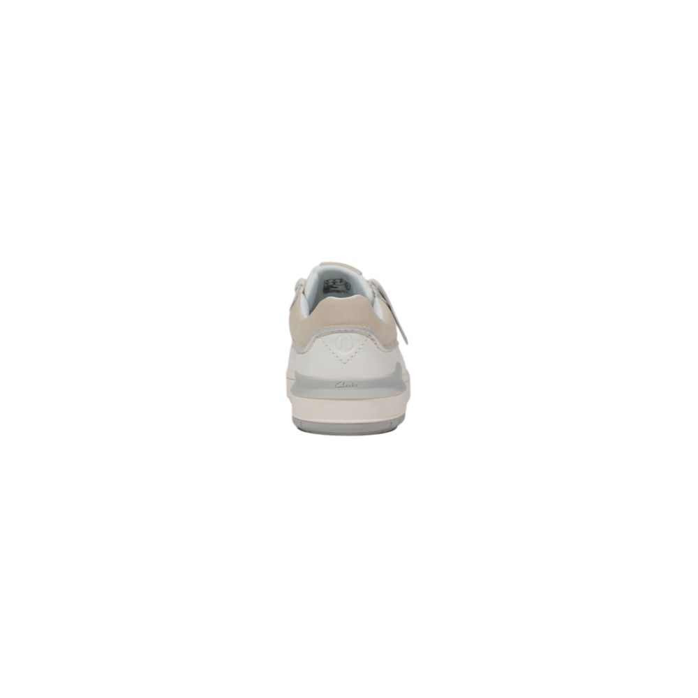 Clarks White Leather Sneaker