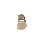 Timberland Beige Leder-Plateausandalen