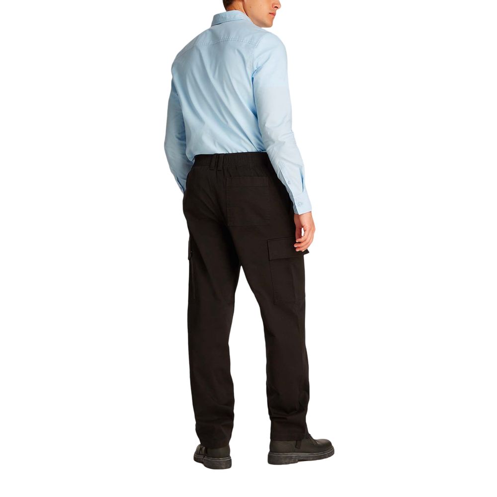 Calça de algodão preta Calvin Klein Jeans