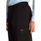 Calça de algodão preta Calvin Klein Jeans