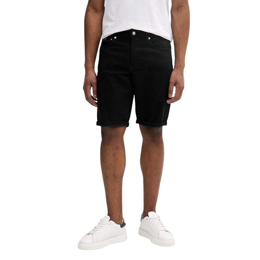 Bermudas de algodão pretas da Calvin Klein Jeans