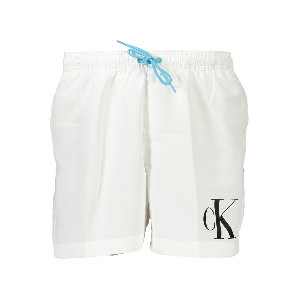 Fato de banho Calvin Klein branco em poliéster
