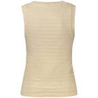 Guess Jeans Beige Cotton Tank Top