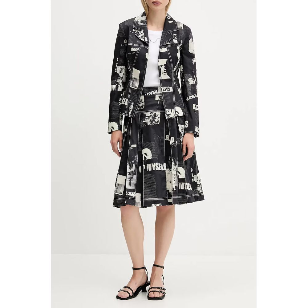 Desigual Black Cotton Skirt