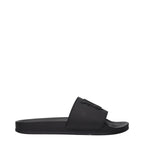 Palm Angels Black Cotton Slippers