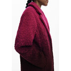 Desigual Pink Wool Women Coat