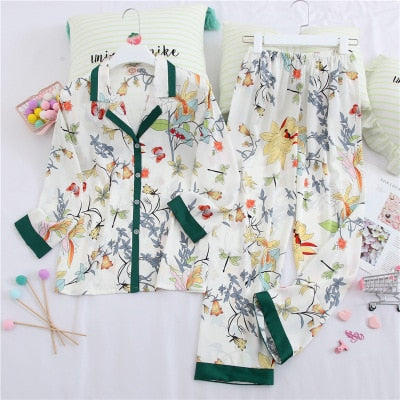 Luxury Long Sleeve Pyjamas Set