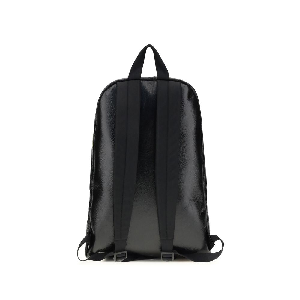 Balenciaga Explorer Rucksack mit aufgedruckten Aufklebern