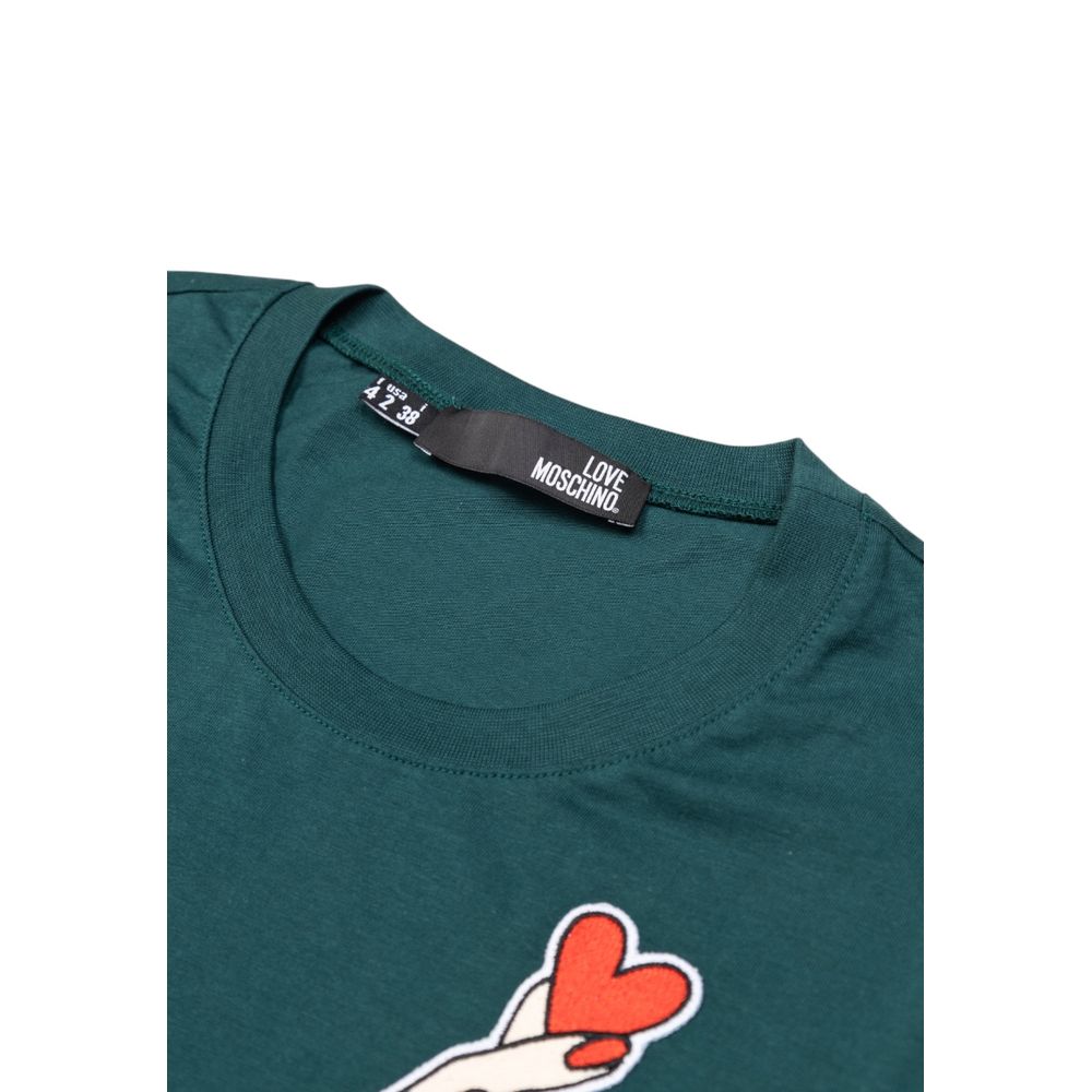 Moschino T-Shirt aus schwarzer Baumwolle