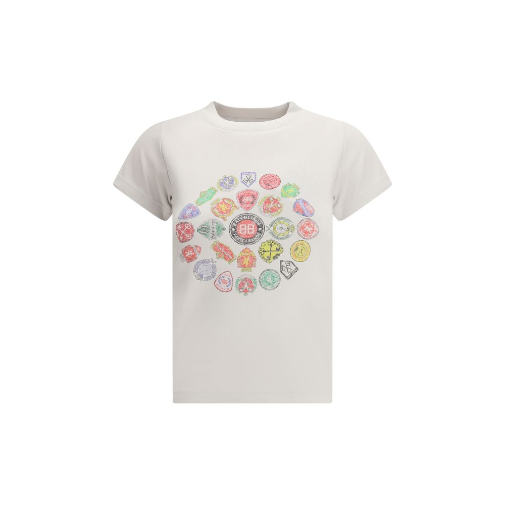 Balenciaga T-Shirt mit Rundhalsausschnitt und grafischem Logo