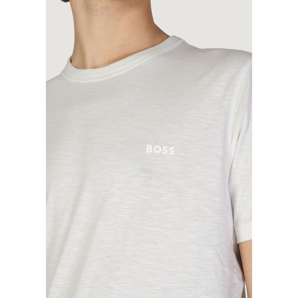 T-shirt branca de algodão Hugo Boss