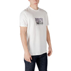 T-shirt Armani Exchange em algodão creme