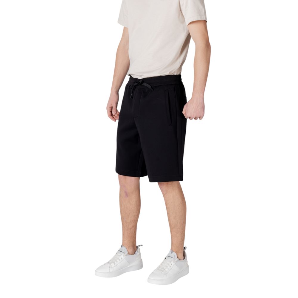 Bermudas de algodão pretas da Armani Exchange