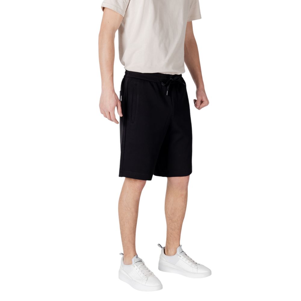 Bermudas de algodão pretas da Armani Exchange