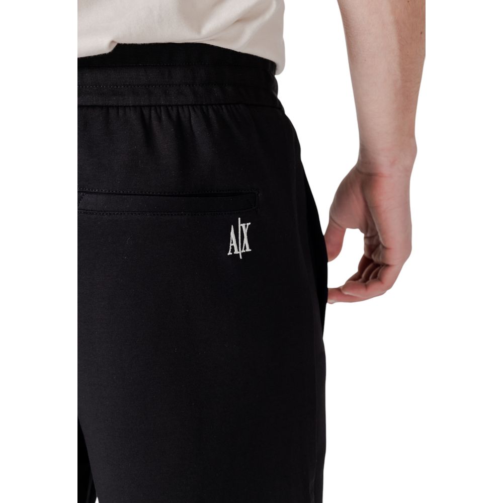 Bermudas de algodão pretas da Armani Exchange