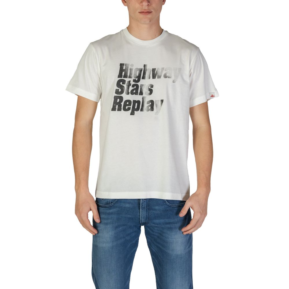 T-shirt Replay de algodão branco